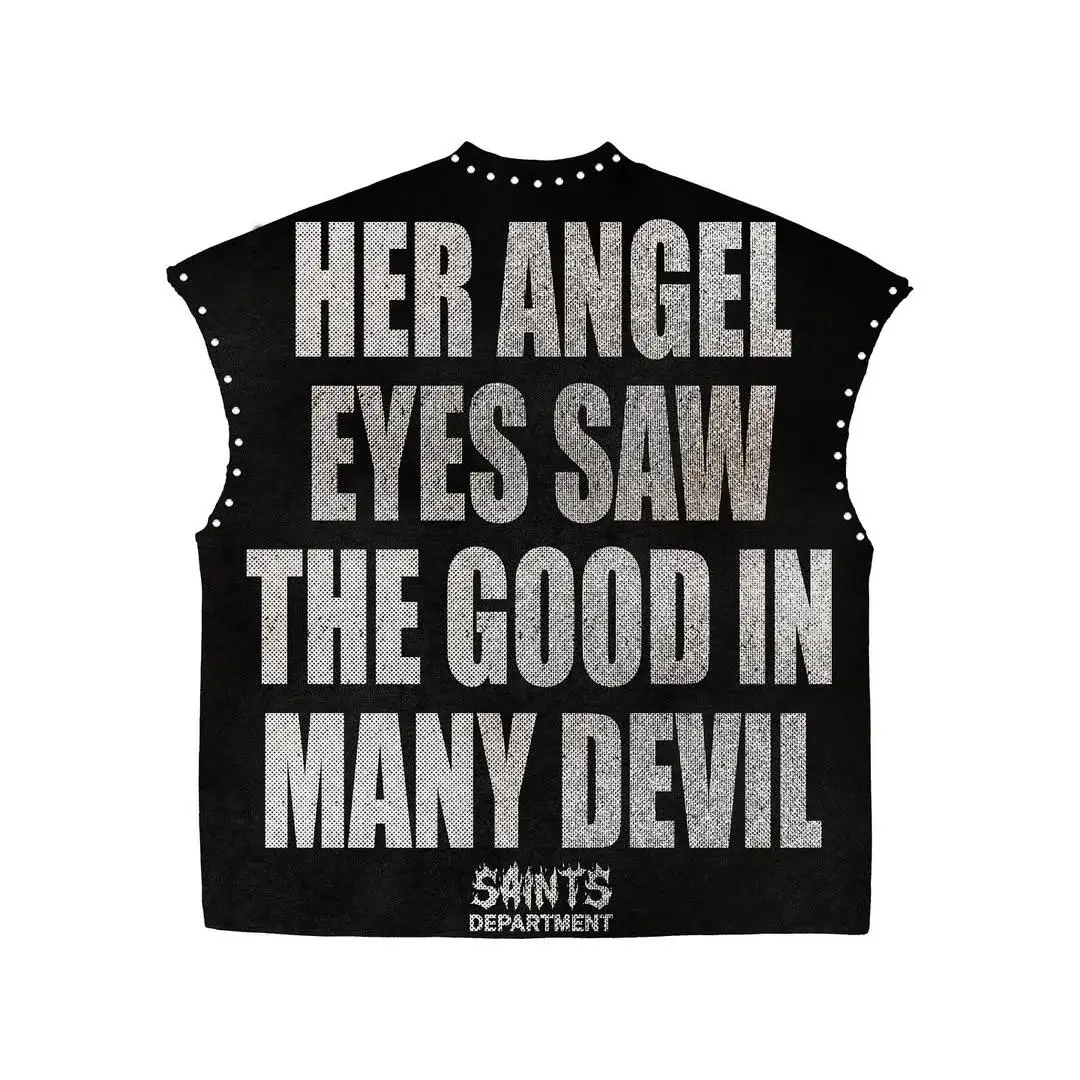 product mens custom street style 100 cotton edgy gothic eye art print studded sleeveless screen printed t shirt loose fit-5