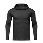 Clothes Sports Long-sleeved T-shirt Men's Hooded Quick-drying Clothes Loose Stretch Fitness Clothes