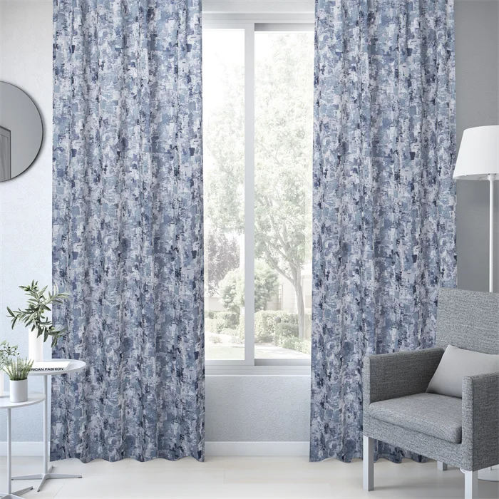 luxury modern fashion curtain, mottled jacquard home curtain