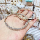 Hoop Earrings Hot Selling Jewelry Fashionable Big Rhinestone Hoop Earrings