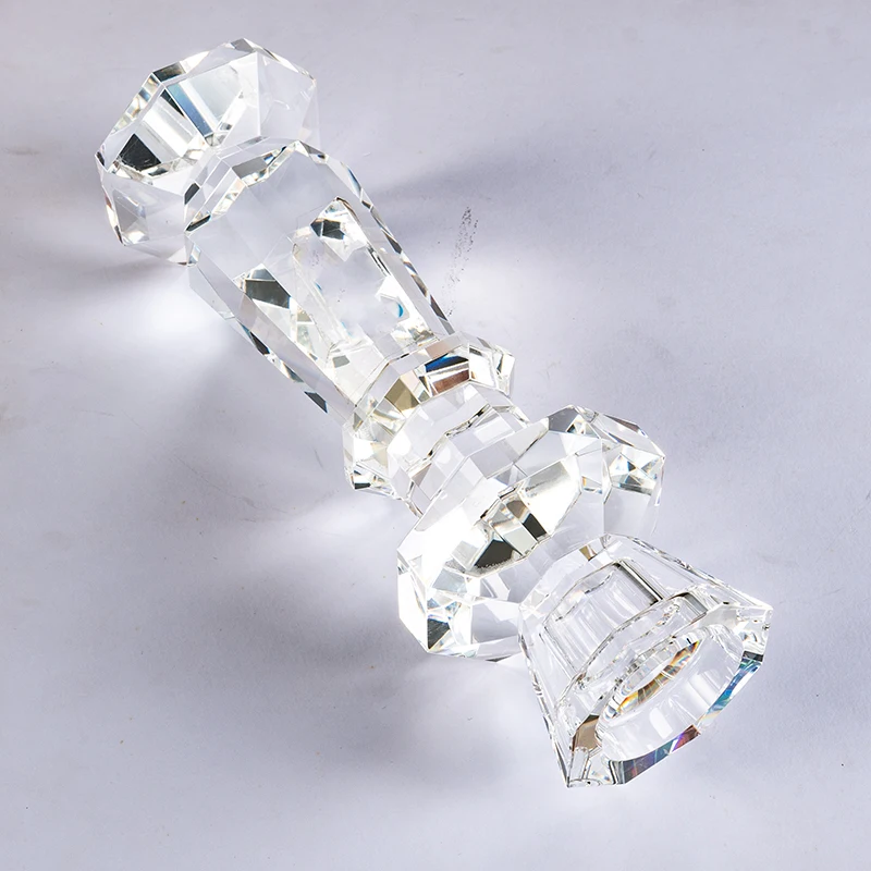 product simple and elegant high end glass candle holder furniture decoration suitable wedding candle holders for dual size candles-12