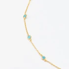 Turquoise Turquoise Women Boho Jewelry Delicate Bezel Turquoise Gold 14k 18k Gold Plated Turquoise Necklace Choker