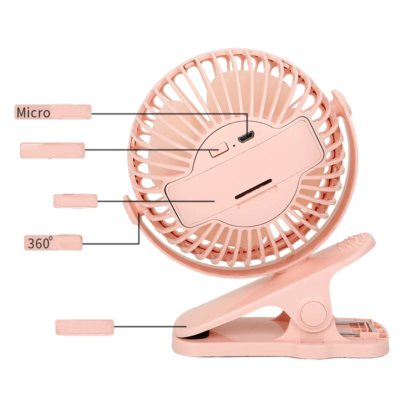 Desk Clip Multi-functional Fan, Portable, 5, Battery - detail 22