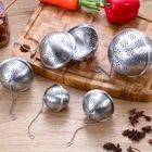 Tea Round Shape Chain Tea Infuser Ball Stainless Steel Loose Leaf Tea Infuser Tea Bottle Portable