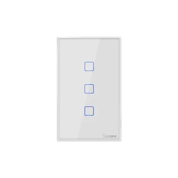SONOFF TX T0 US 3Gang WiFi Smart Wall Touch Light Switch Smart Home Control Via Ewelink APP Voice Touch panel Alexa Google Home