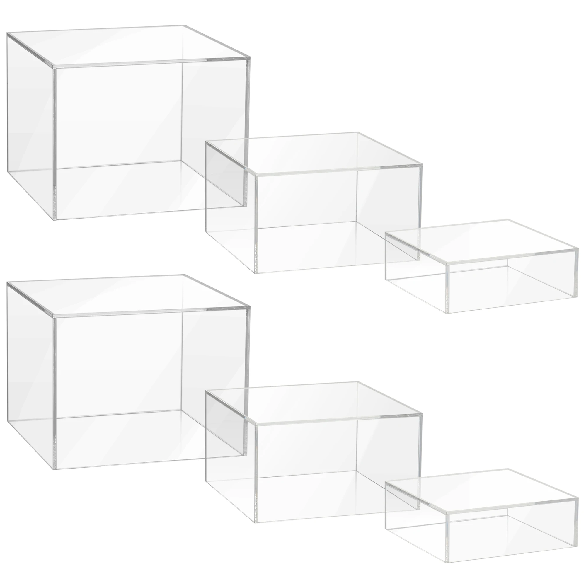 Acrylic Display Stand Buffet Food Display Riser Cube Stand Table Center Buffet Dining Display Stand