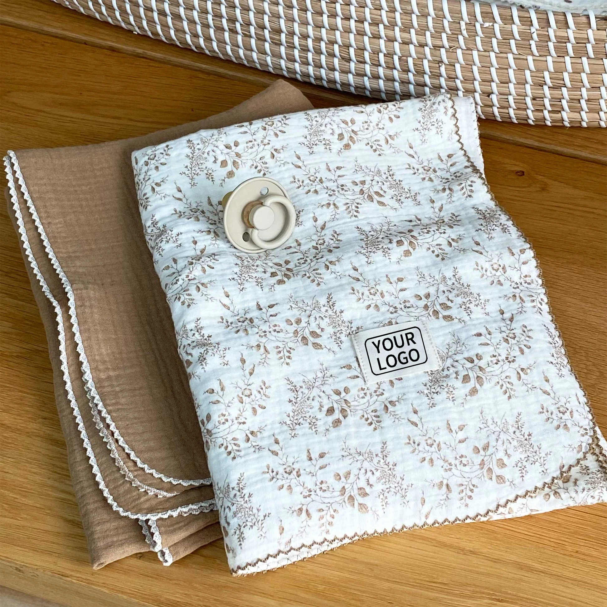 Baby Swaddle Blanket Unisex Swaddle Wrap 2 Layer Super Soft Cotton Muslin Swaddle Nursery Bedding Blanket for Baby  Infant