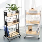 Cart Trolley Storage Cart Modern Style Kitchen Storage Movable Kitchen Cart Metal Trolley Kitchen Furniture Cart