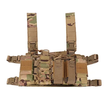 Camouflage Tactical Vest Chest Hanging multi-functional Lightweight Outdoor Tactical Chest Hanging Rig Pouches