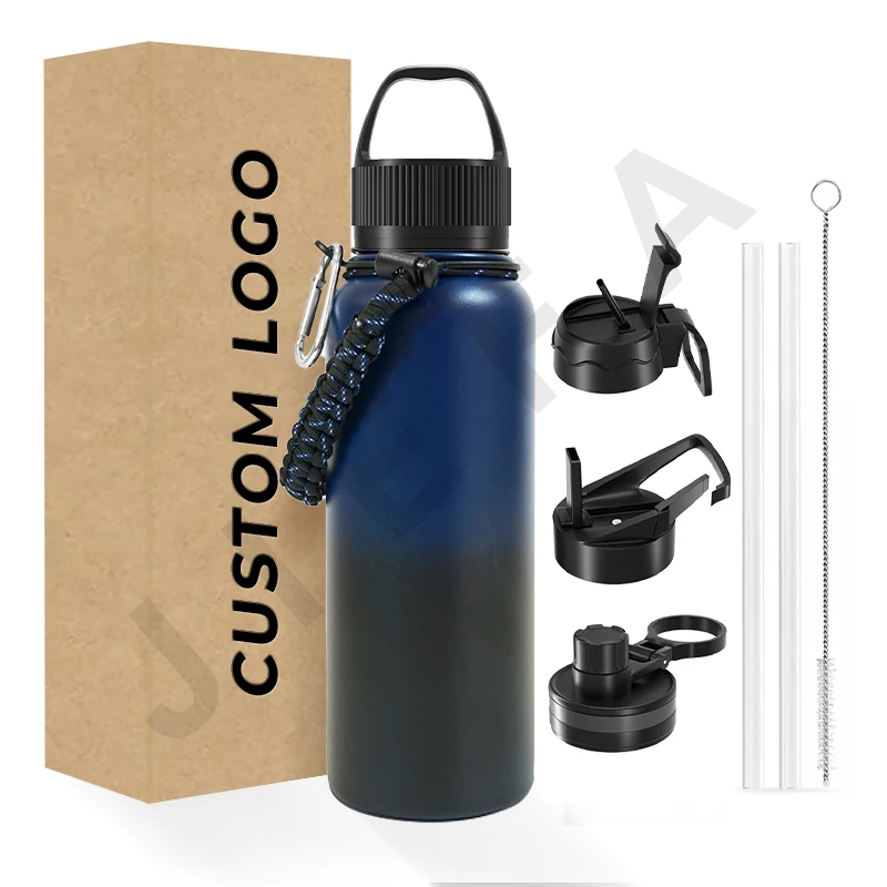 Personalised 32 Oz Travel Kids Smart Insulated Sports Eco-Friendly Custom  Gym 1L Stainless Steel Water Bottle For College