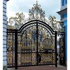 Iron Gate Gates Baking Paint Faux Wrought Iron Gate Design Vilage Exterior Forged Iron Driveway Gates