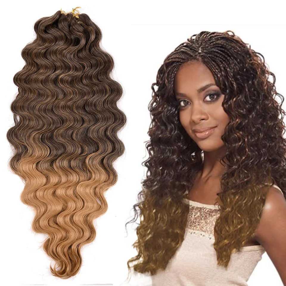 28 Inches Feathered Hybrid Water Wave Ombre Brown Blonde Braiding Hair  Extensions Women Long Synthetic Body Wave Crochet Braids - Buy Long Body  Wave Crochet Braids Hair,Water Wave Ombre Blonde Braiding Hair,Synthetic
