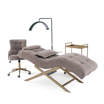 Gold Base Modern Salon Furniture Spa Bed Facial Chair for Beauty Salons Bedroom Living Room Hotel Outdoor Use