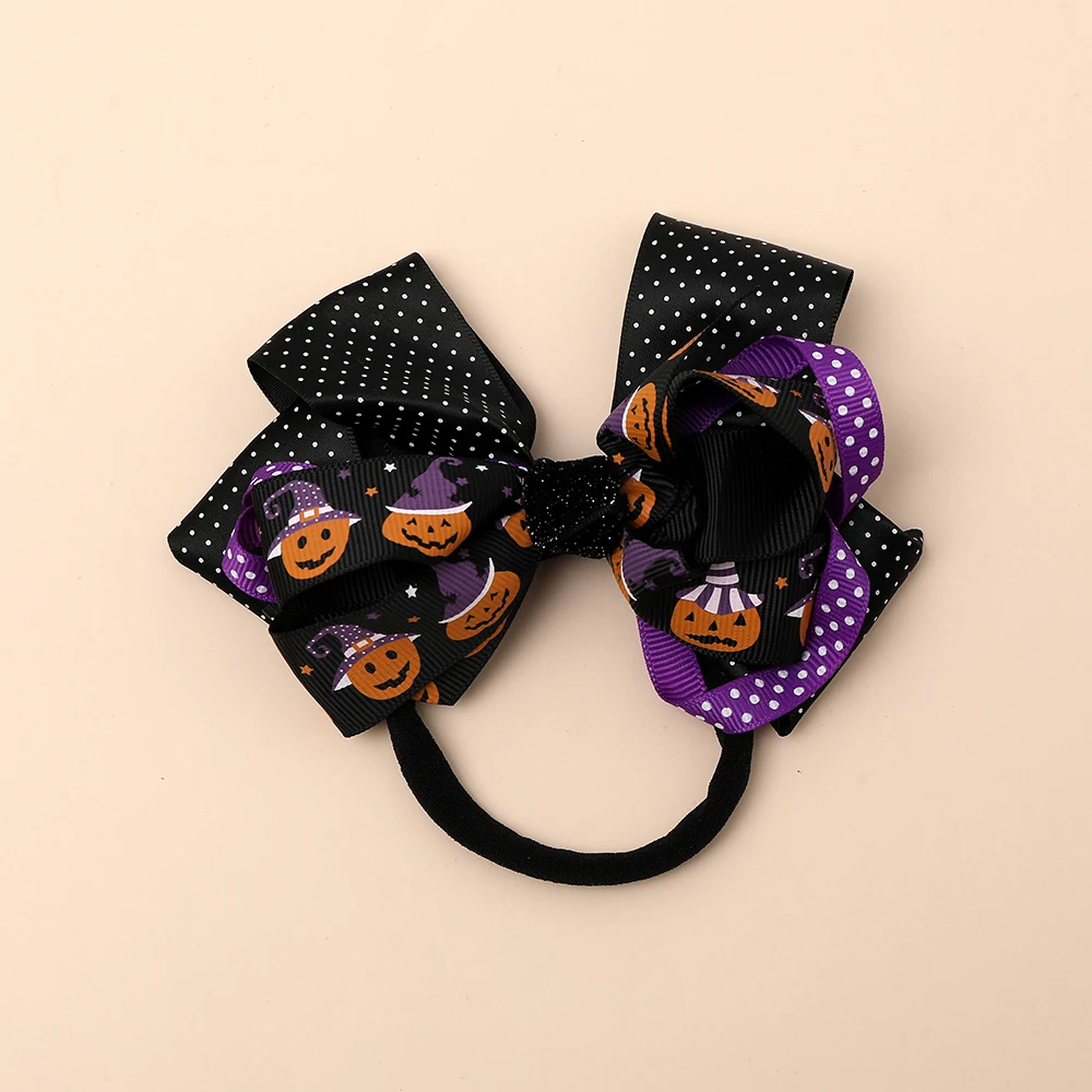 High Quality Baby Girls Hair Bows Halloween Gift Headbands Grosgrain Ribbon Newborn Toddler Hair Band Accessories