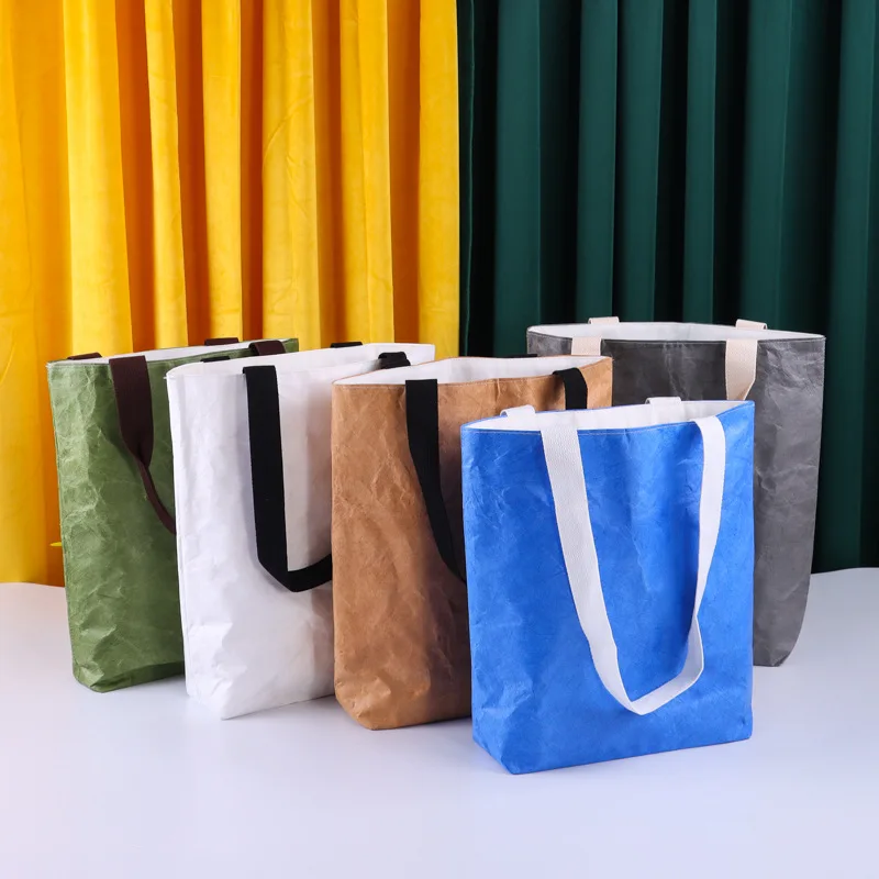 ISO BSCI Factory Eco-Friendly Custom Reusable Tote Tyvek Bag Recyclable Paper Shopping Bag Promotional manufacture