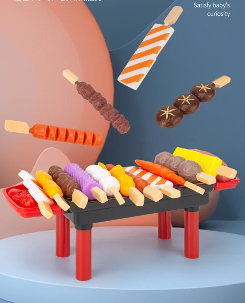 Kids BBQ Grill Toy Plastic Kitchen Cooking Play Sets for Girls Boys Toddler BPA-Free Safety Learning Toys factory