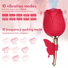 Vibrator 2021 New Women Sex Toy G Spot Sucking Butterfly Flower Rose Vibrator