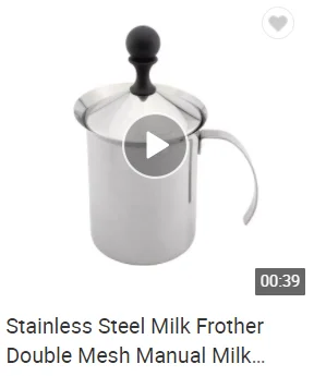 Metal Stainless Steel Coffee Frother Latte Cappuccino Foamer Shake Mixer Frother Milk Whisk Pitcher Large Cup Milk Frother