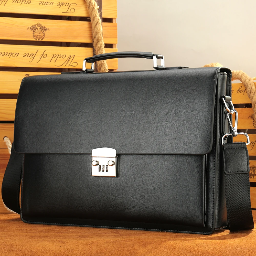 Design Business Leather Briefcase Men 