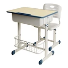 School Blue School Furniture Eco-friendly Height Adjustable Blue Student Desk And Chair Sets
