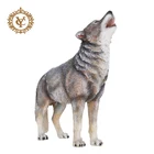 Decoration Resin Colorful Wolf Custom Animal Painting Decoration Resin Table Top