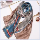 Printed Scarf Scarf And Scarf Top Grade Low MOQ Delicate Printed China Long Scarf Silk Custom In Stock