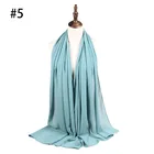 Women Chiffon Fashion Women Hot Women Bubble Chiffon Wrap Solid Color Girl Plain Hijab Chiffon Fashion