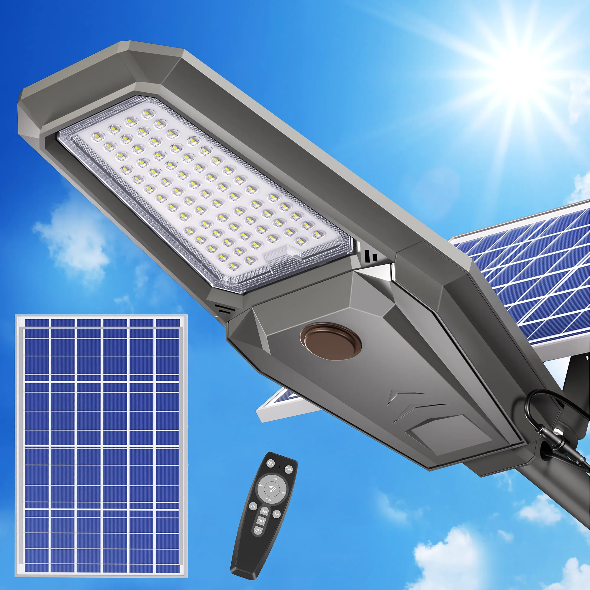 High Lumen Outdoor Led Solar Street Light best Led Solar Street Light outdoor Smart All In One Solar Led Street Light