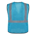 Motorcycle Motorcycle Reflect Vest Construction Bike Phone Running Motorcycle Reflective Hi-Vis Blue Mesh Safety Vest