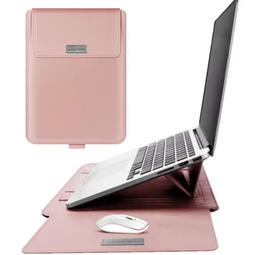 product laudtec 13inch magnetic folded pu leather laptop sleeve multifunctional stand cover portable tablet case bag custom logo dnb163-6