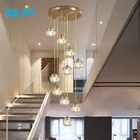 Hotel Chandelier Custom Hotel Project Luxury Modern Crystal Pendant Light LED Copper Crystal Indoor Chandelier