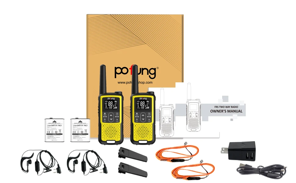 Pofung T22 Licence Free FRS Long Talking Rang Handheld Rechargeable PMR446 Two Way Radio PMR 446 Walkie Talkie