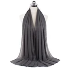 Scarf Monochrome Pearl Chiffon Scarf Bubble Scarf Women's Solid Color Scarf