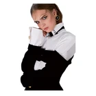 Ladies' Fashion Wholesale Hot Sale Square Collar Long Sleeves Wide Cuffs And Irregular Hem Ladies' Shirt