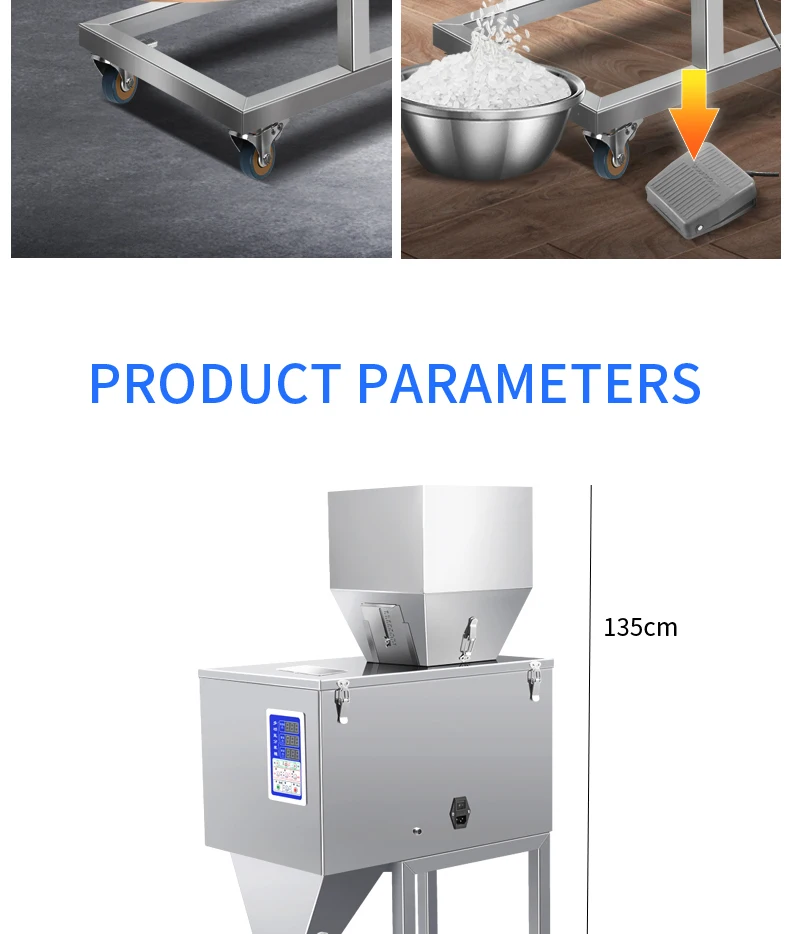 Super large capacity granule tea powder rice grains flour sugar nuts peanuts beans packing automatic filling machine