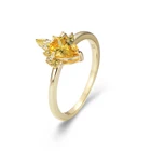 Topaz Ring High Quality Rhodium Plated Silver Jewelry Natural Topaz Gold Ring