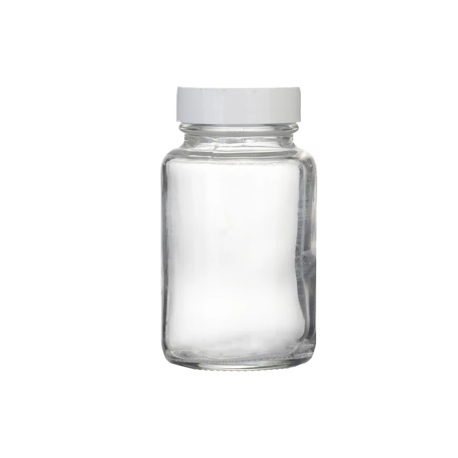 Empty Clear Capsule bottle packaging 30ml 60ml 75 ml 100ml 150ml 200ml Glass Round Bottles Custom