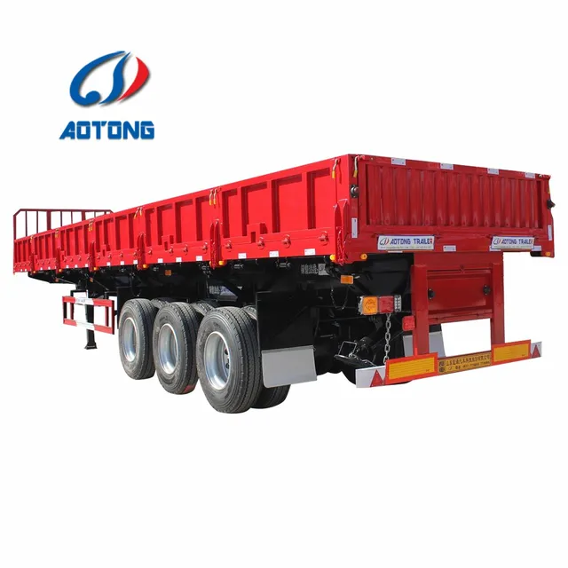 brand new sidewall 3/4 axles side wall fence semi trailer brand new sidewall side tipping flatbed trailers with side curtain