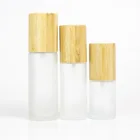 Perfume Bamboo And Wood Cover Glass Lotion Bottle Spray Bottle 30-50-60-80-100-120ml Perfume Bottle