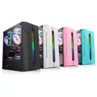Computer Case Computer Cases Pc Cases New ES280 Black Tempered Cool Modern Special Desktop PC Gaming Computer Case