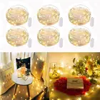 Led 2M 20leds Wholesale Cr2032 Holiday Button Battery Operated Led Mini Copper Wire Led Fairy String Lights