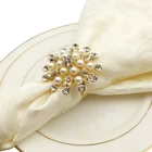Pearl Ring Napkin Ring Latest Design Gold Pearl Napkin Ring For Wedding