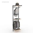 Boutique Garment Store Fixtures Boutique Wood Display Shelf Wall Clothing Display