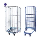 Wire Mesh Collapsible Heavy Duty Logistics Roll Container For Warehouse