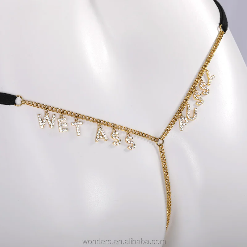 WAP - Cubic Zircon Name Initial Thong 