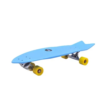 Aluminum+PP+PU Vintage Design Standing Mini Fish 22 Inch Blank Skateboard for Kids