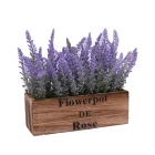 Artificial Flowers Artificial PINK ROSE Flowers With Wooden Potted Plant For Valentine's Day