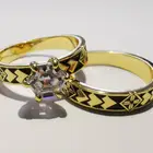 Wedding Ring Custom Bohemian Hawaiian Samoan Yellow Gold Rose Gold Silver Plated Jewelry Wedding Ring