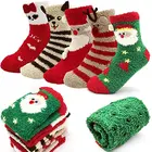 Warm Christmas Socks Women Winter Cozy Coral Fleece Warm Thermal Socks Xmas Gift New