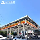 Gas Station Prefab Prefab Steel Space Frame Canopy Petrol Station Structure